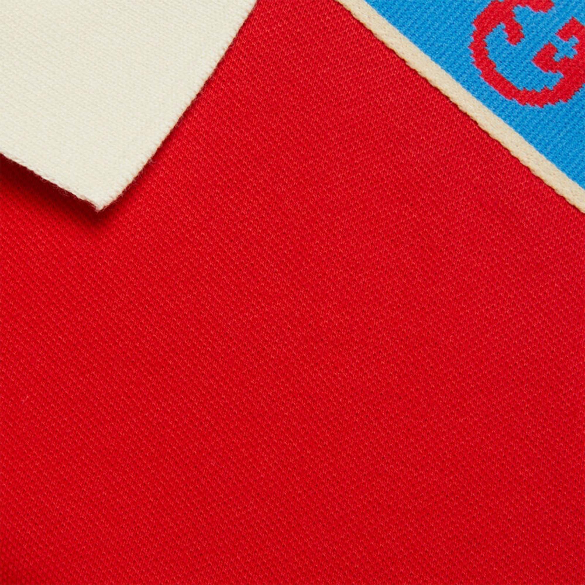 Детская поло GUCCI, черно-красная мультиколор — фото 4
