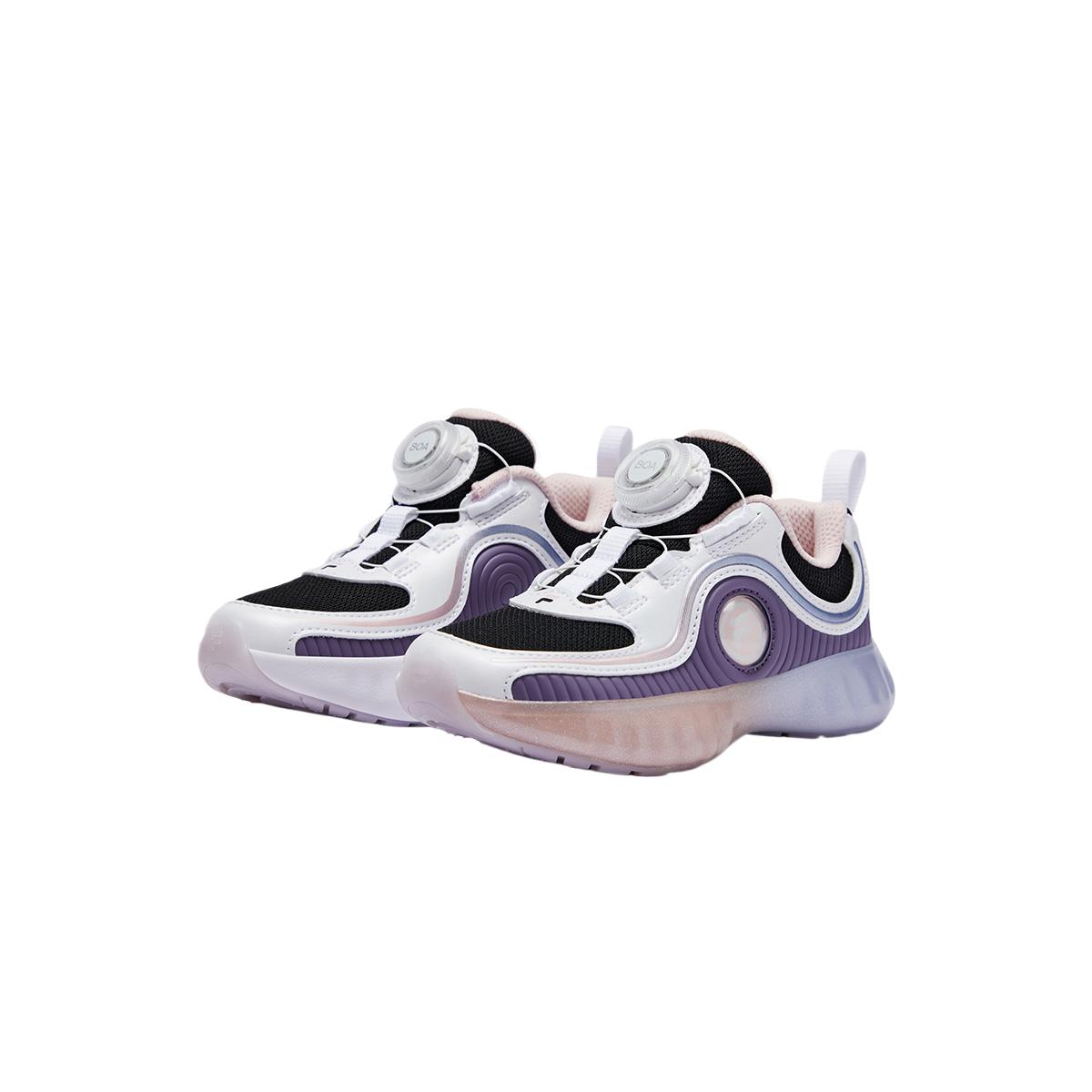 FILA KIDS Легкие амортизирующие низкие детские повседневные кроссовки Black Gray Purple Kids' — фото 3