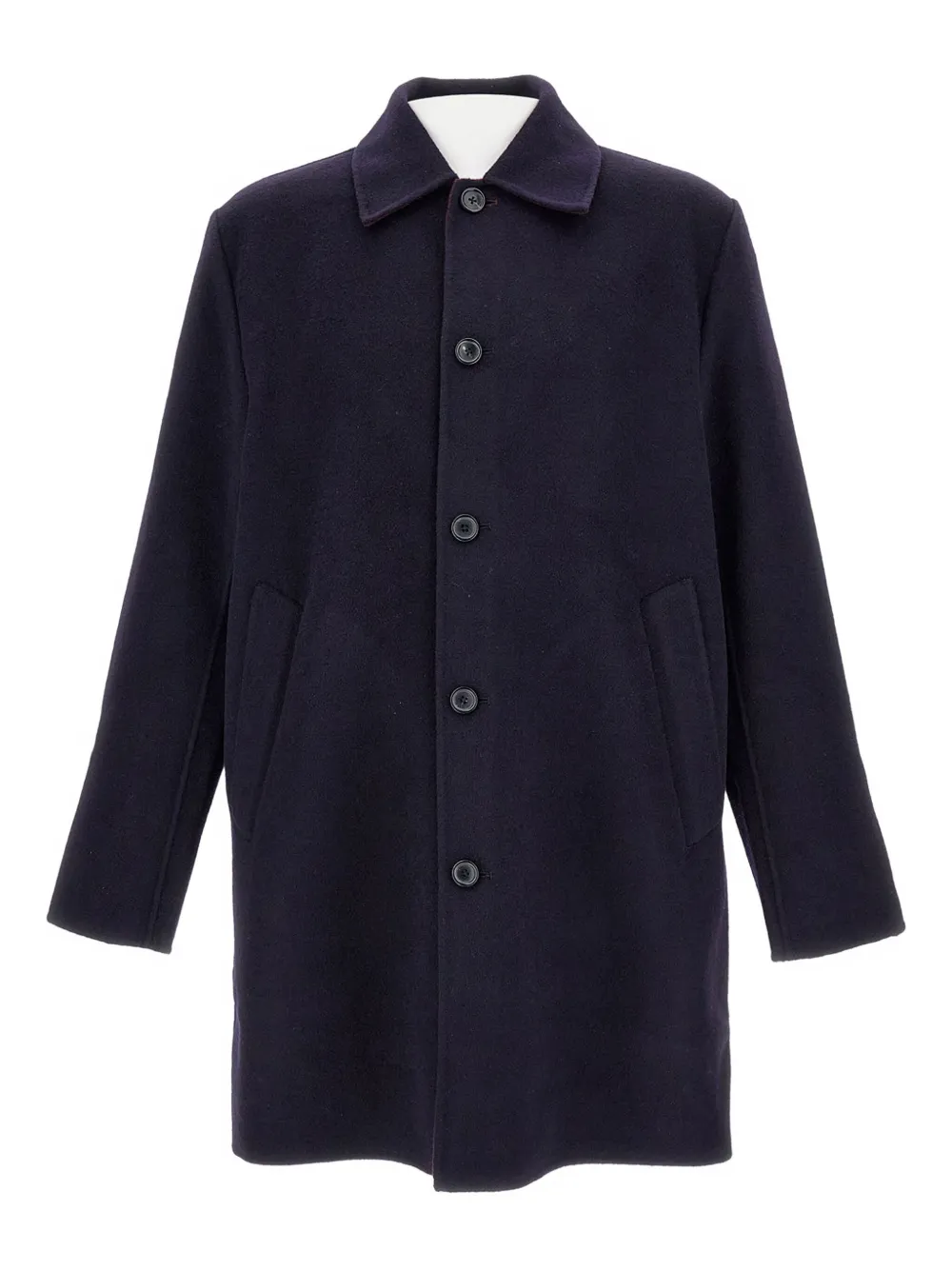 

Пальто на пуговицах из двухслойной ткани Paul Smith, синий