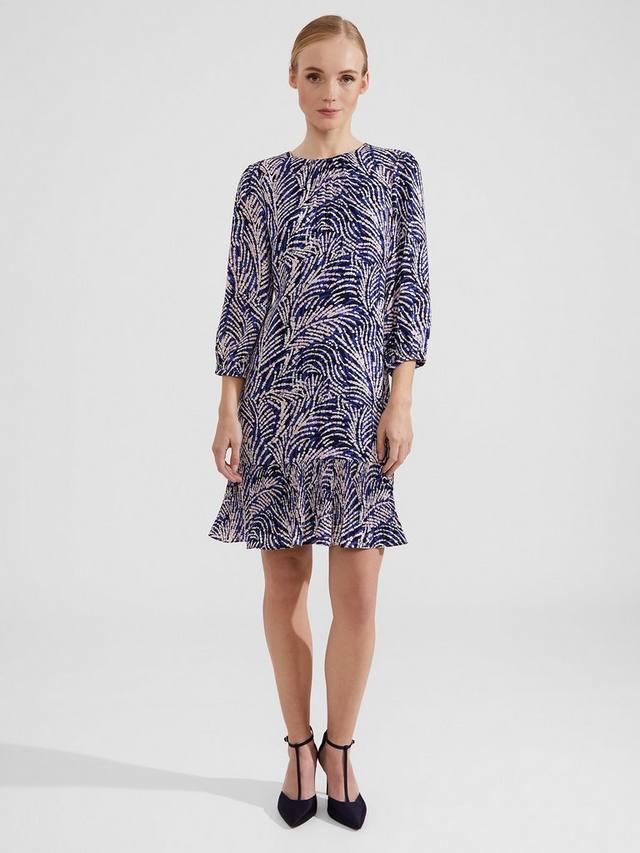

Мини-платье лилит Hobbs, цвет Navy Blue Multi