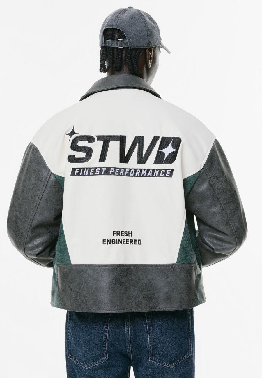 

Куртка PULL&BEAR Faux leather jacket, Dark Green