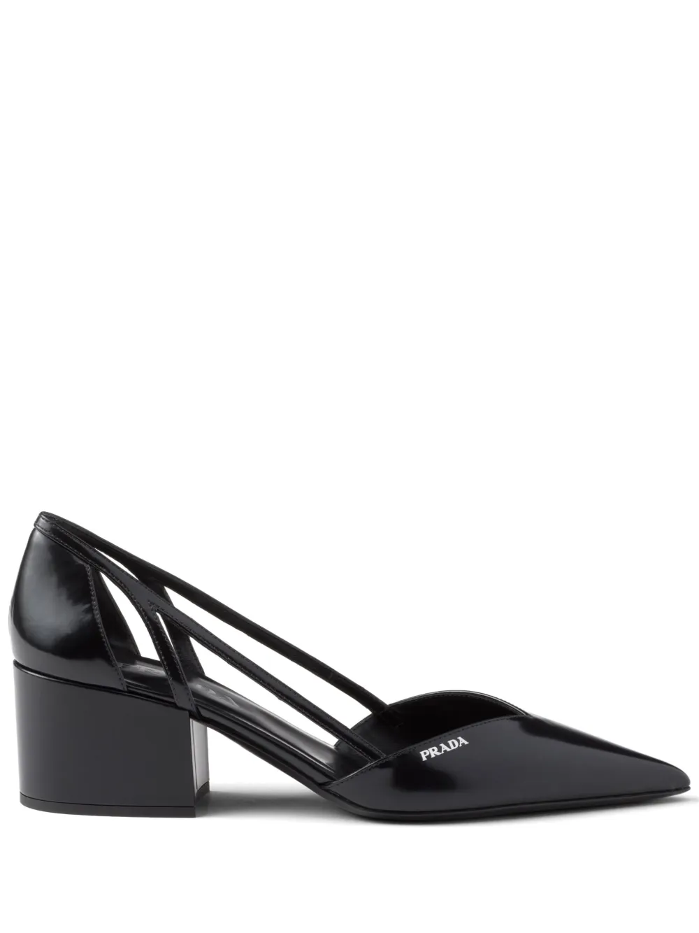 Туфли с вырезами Prada, черный