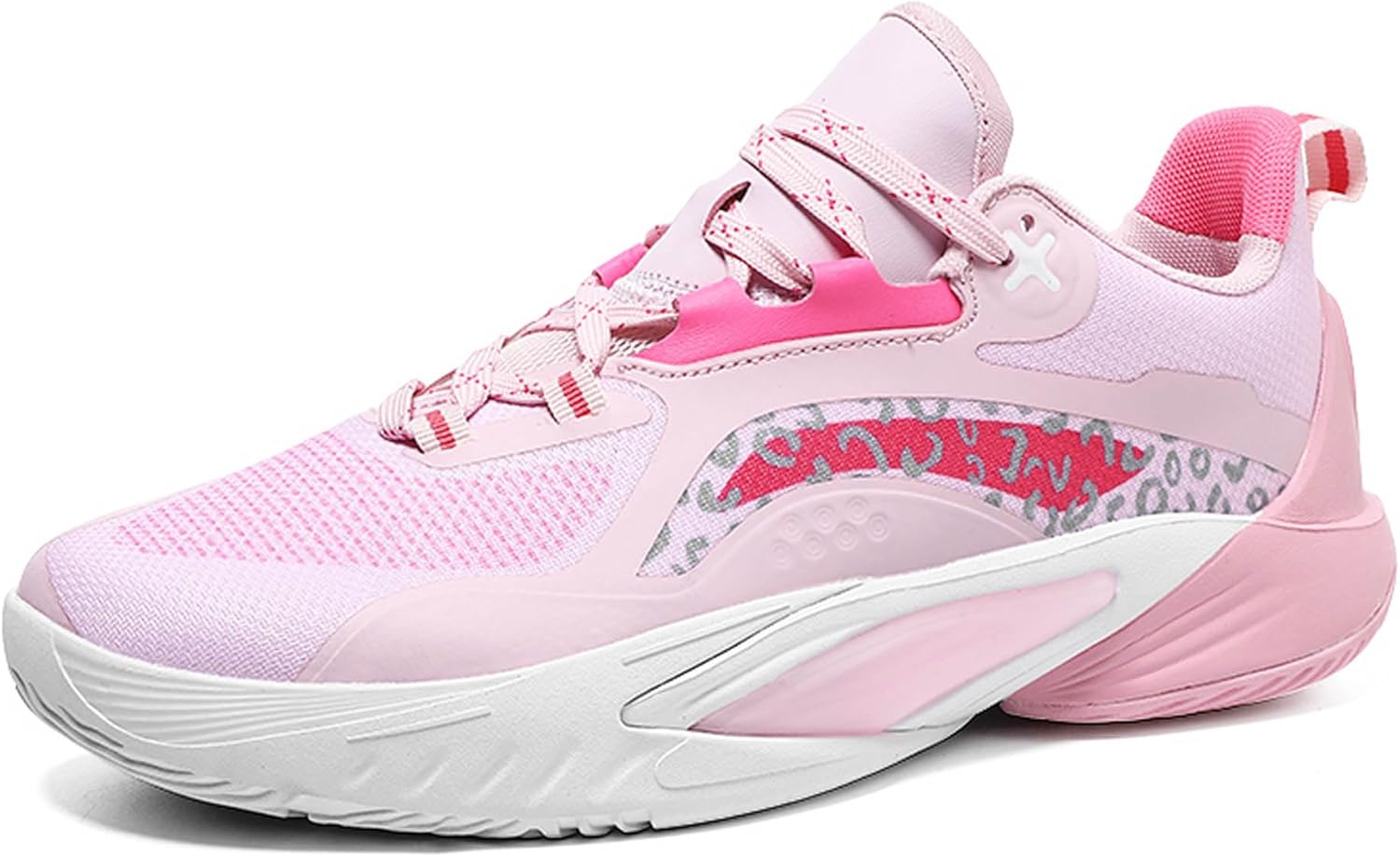 

Мужские и женские модные кроссовки на шнуровке, легкие, повседневные, для баскетбола и скейтбординга Dzbajrqm, розовый