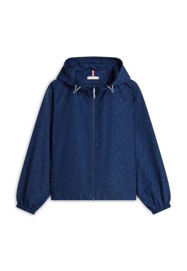 Летняя ветровка с капюшоном и принтом флага Tommy Hilfiger, Dark Night Navy — фото 4