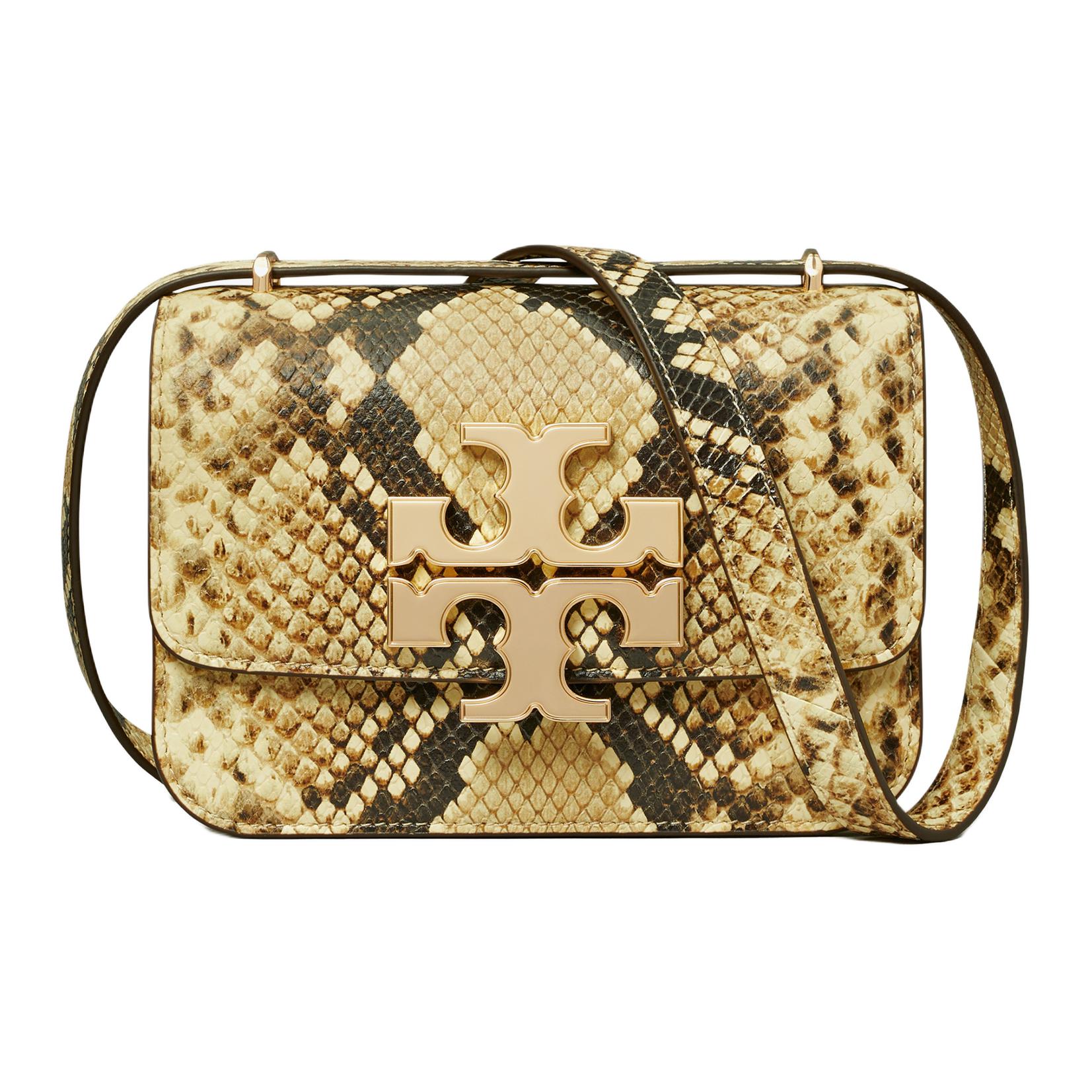 

Сумка через плечо Eleanor Sheepskin с бахромой, женская, цвет кориандр и черный TORY BURCH