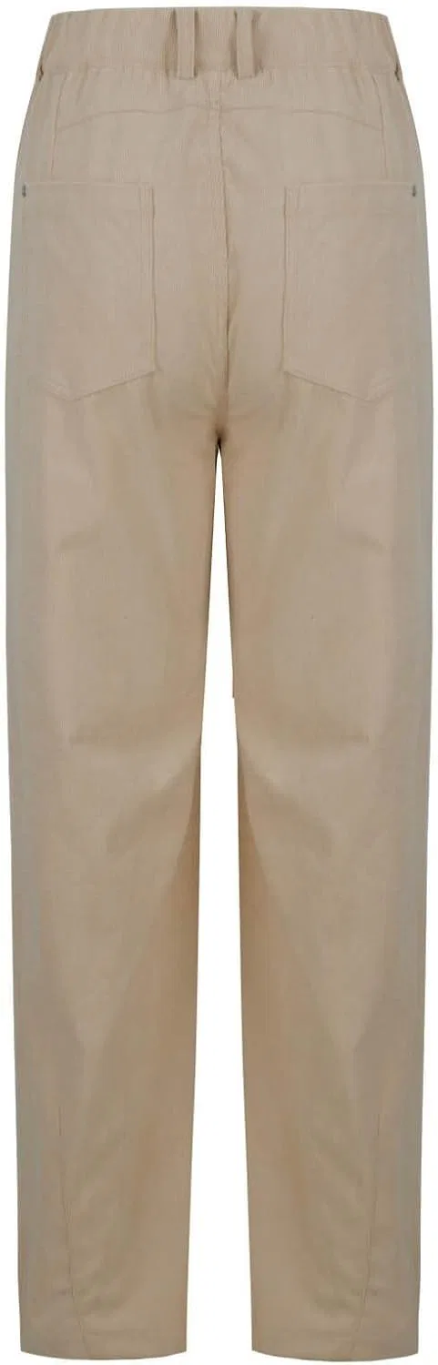 Женские брюки из вельвета Wide Leg, ретро с высокой талией и карманами для диско-вечеринки или нарядного кэжуал-лука Generic, хаки — фото 4