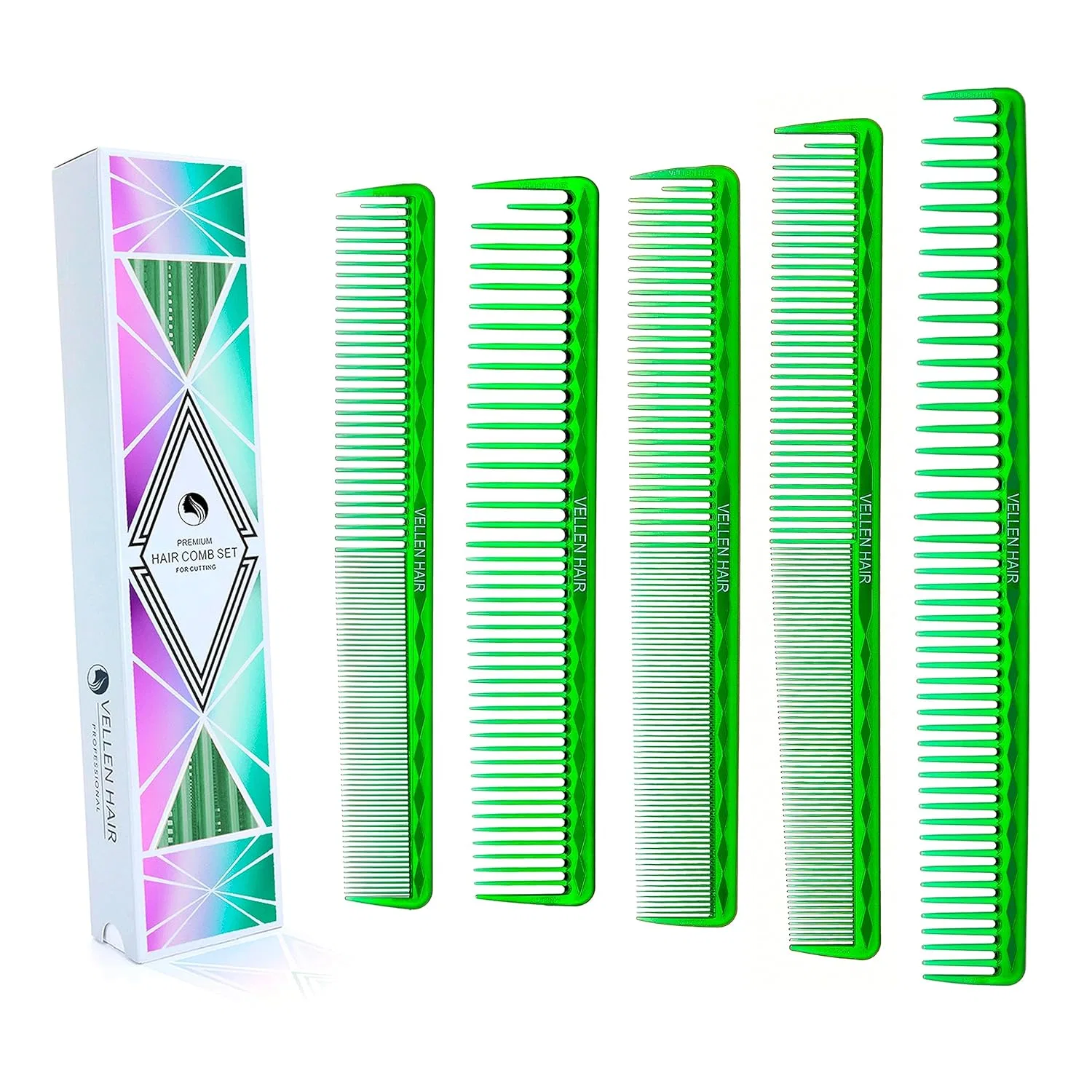 Расческа для стрижки «Ultimate Cutting Comb» от Vellen Hair Vellen Hair, Green, Transparent