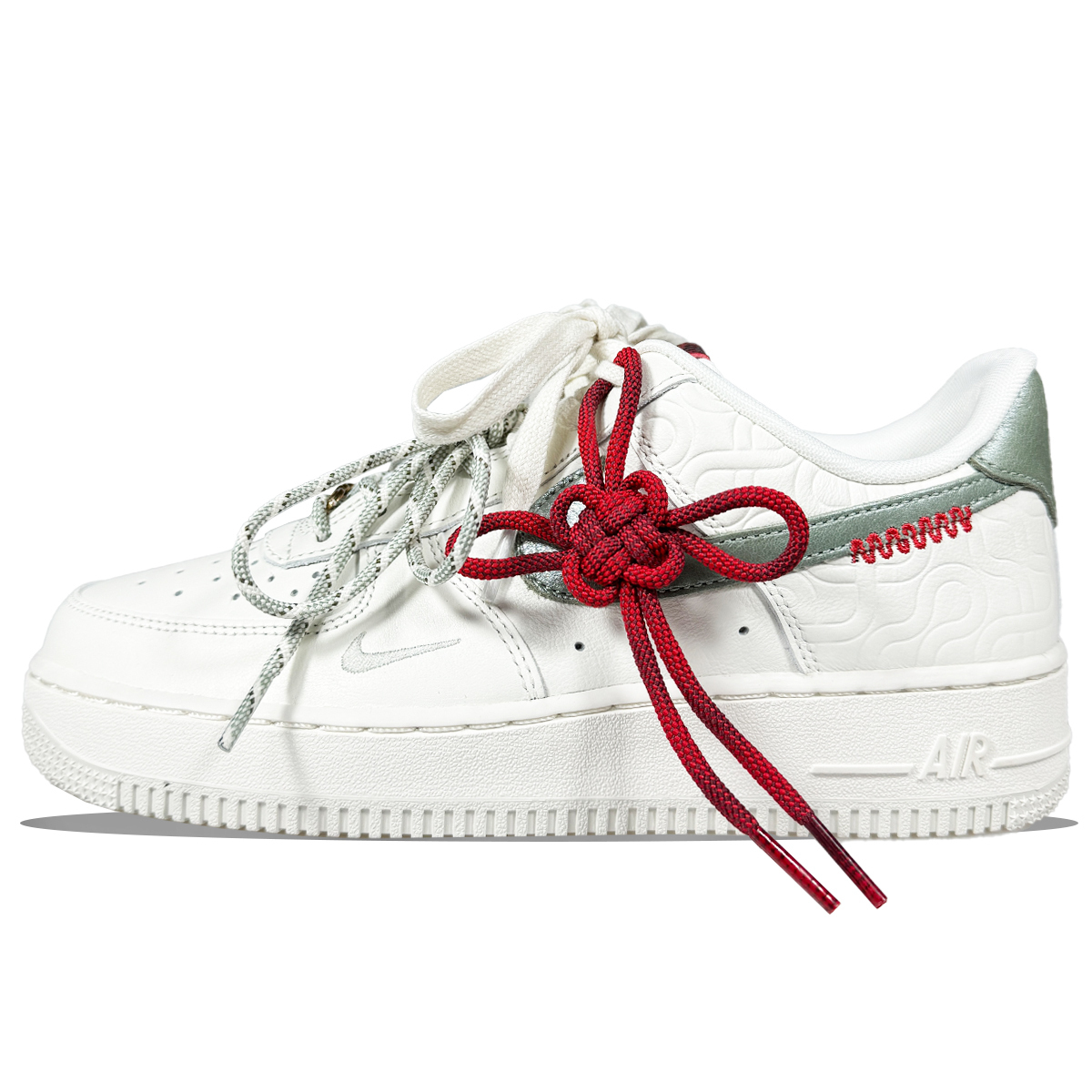 

Кроссовки Nike Air Force 1 противоскользящие износостойкие низкие для скейтбординга унисекс бело-зеленые, цвет White Green