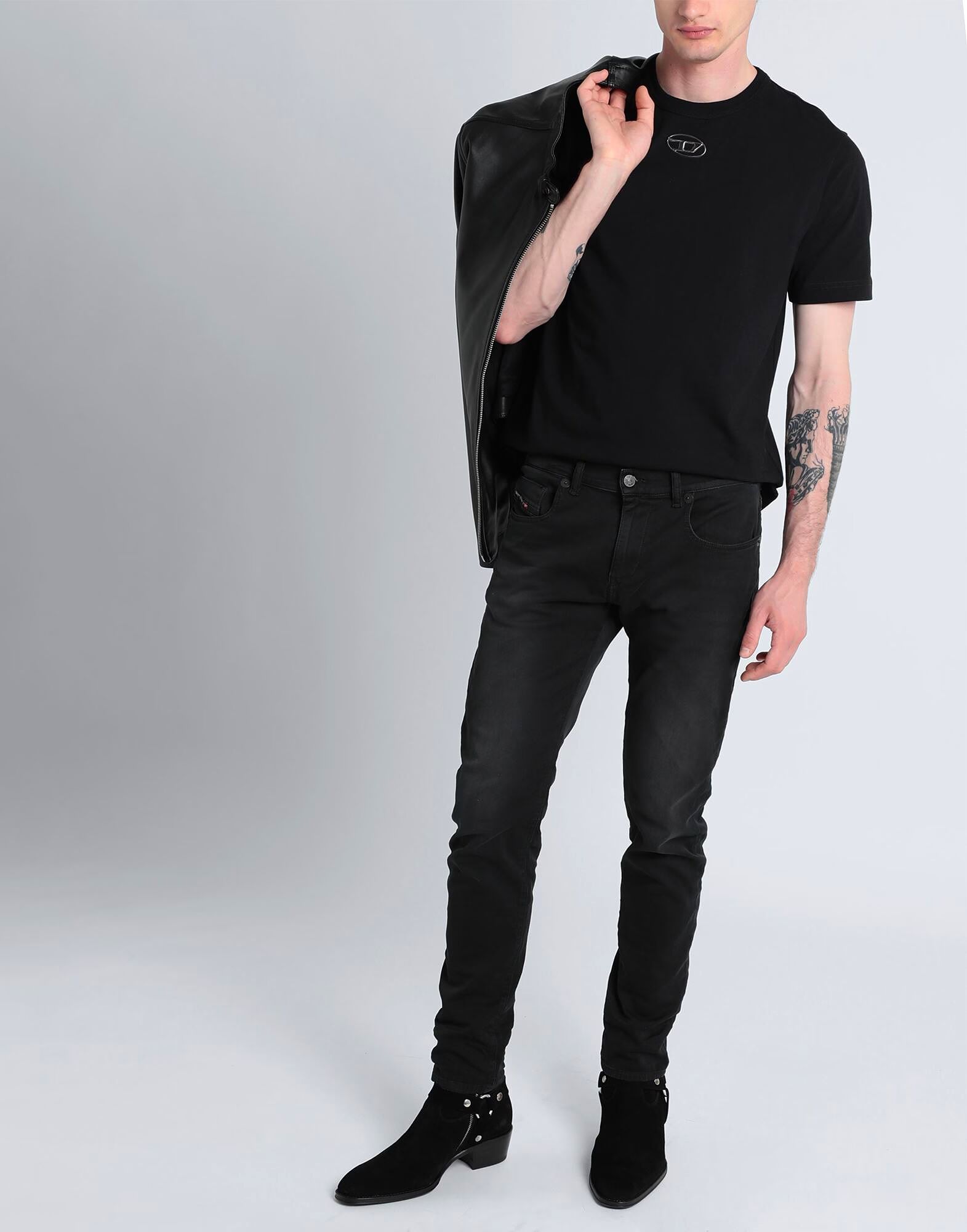 Джинсы D-STRUKT JOGGJEANS 0670M SLIM Diesel, черный — фото 4
