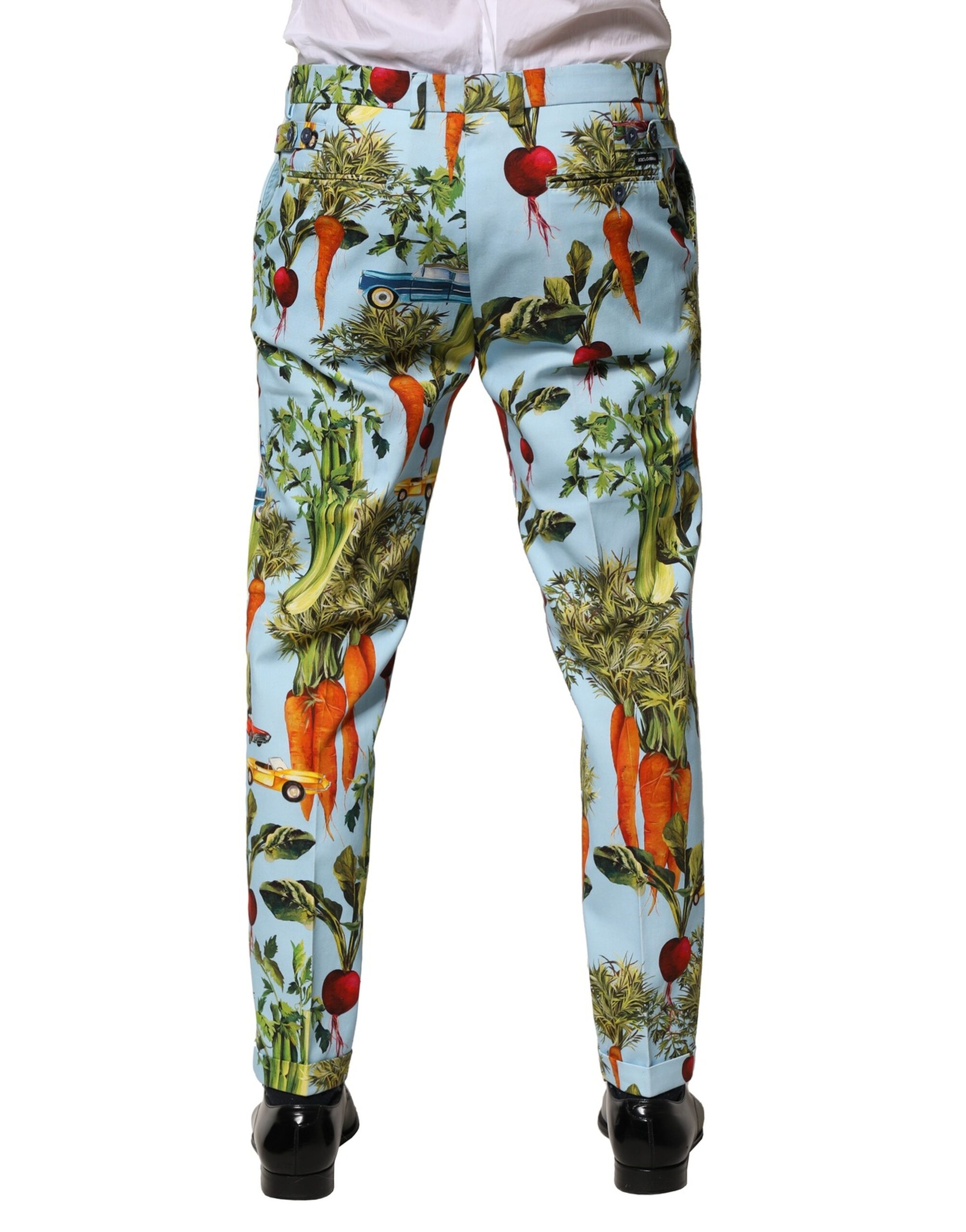 Разноцветные хлопковые зауженные мужские брюки Dolce & Gabbana, Multicolor — фото 3