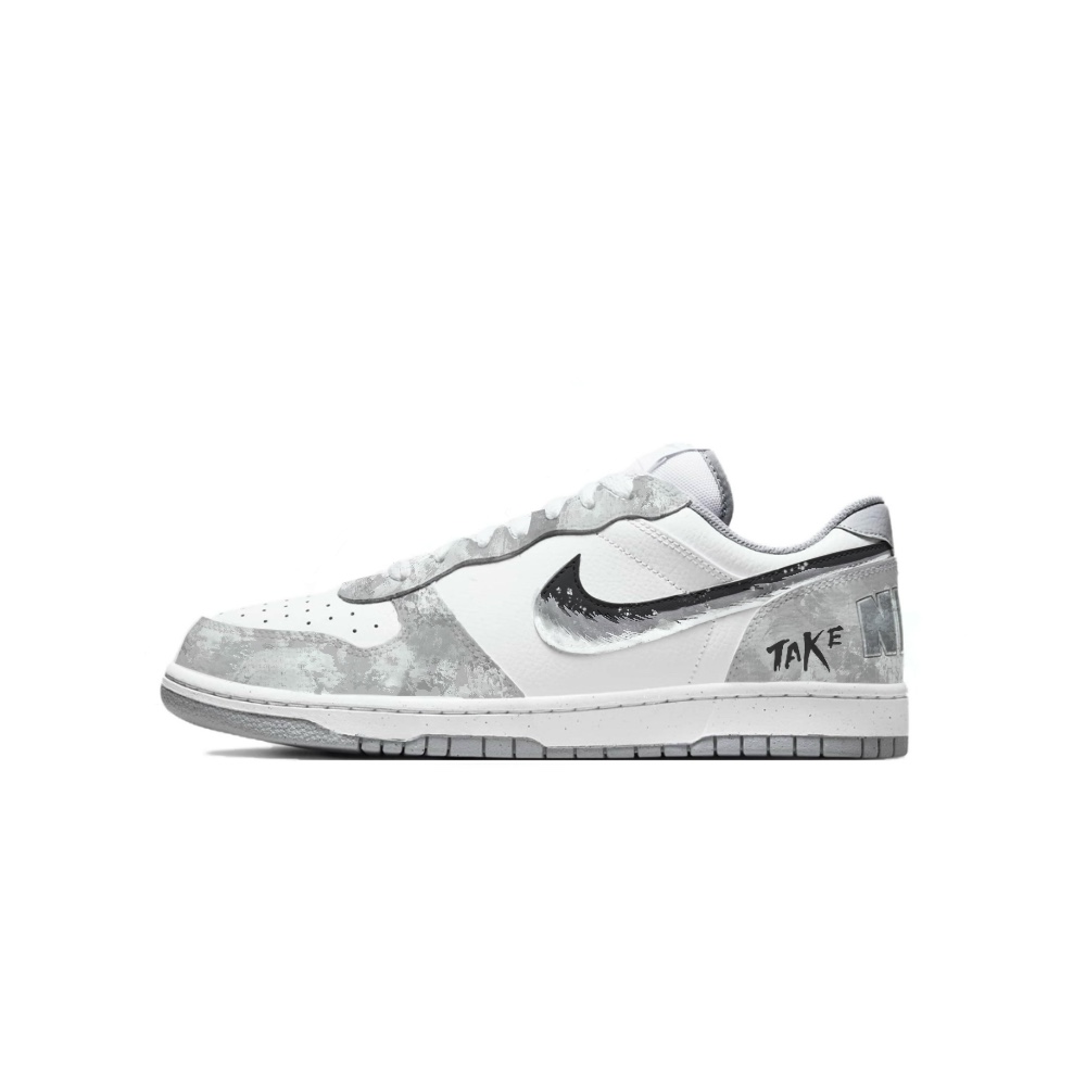 

Серые низкие кроссовки для скейтбординга Big Mist Path унисекс Nike, светло-серый