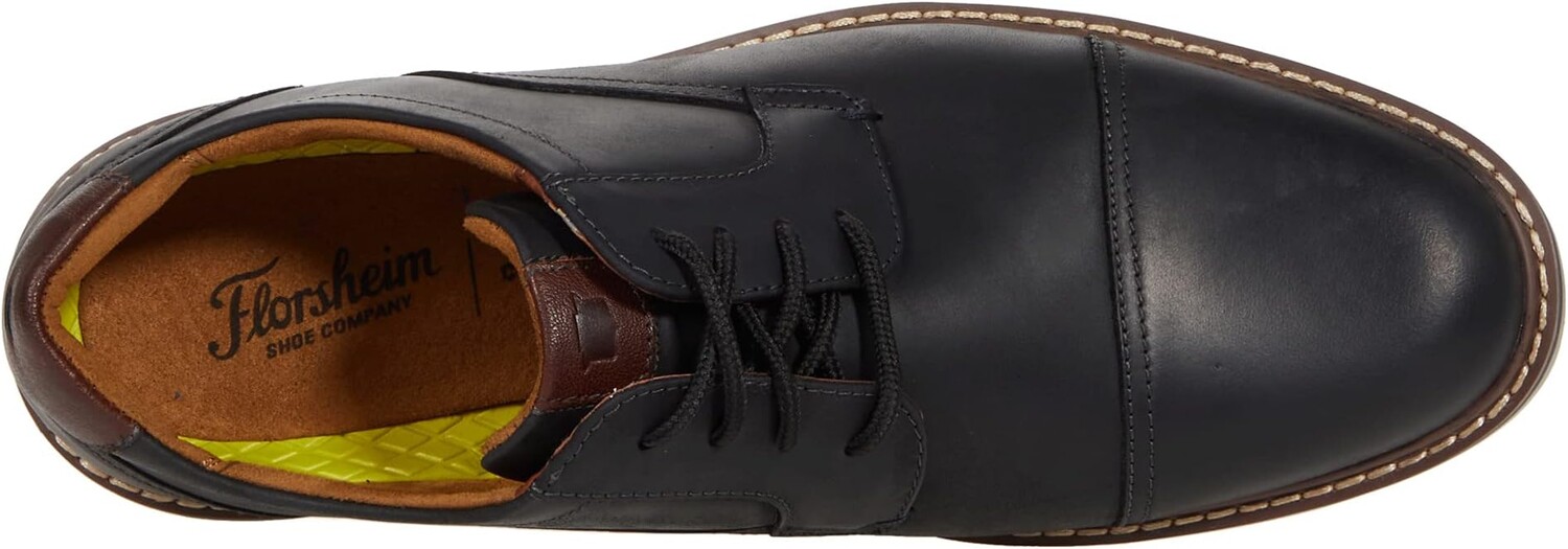 Оксфорды Norwalk Cap Toe Oxford Florsheim, цвет Black Crazy Horse — фото 2