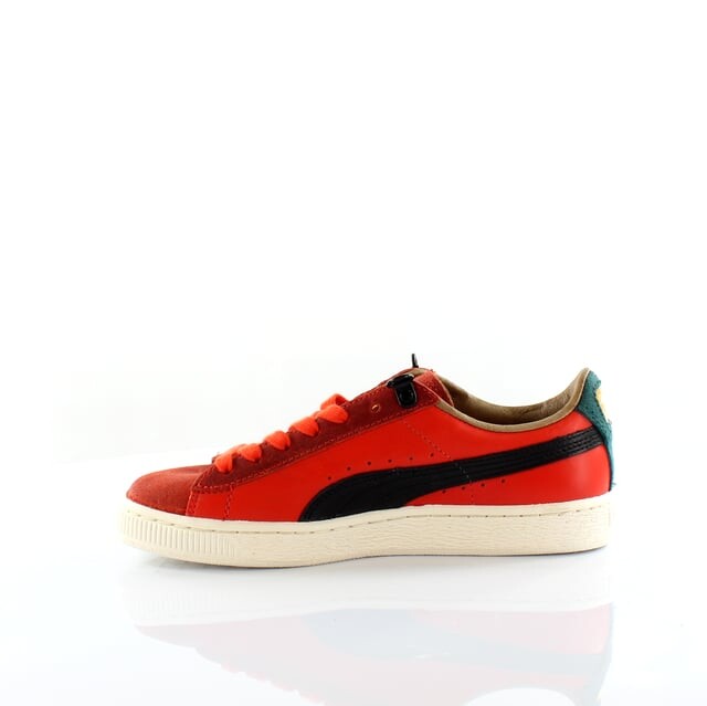 Мужские кроссовки Basket classic mmq mabts with quutölt красные кожаные 355551 03 Puma, красный — фото 3