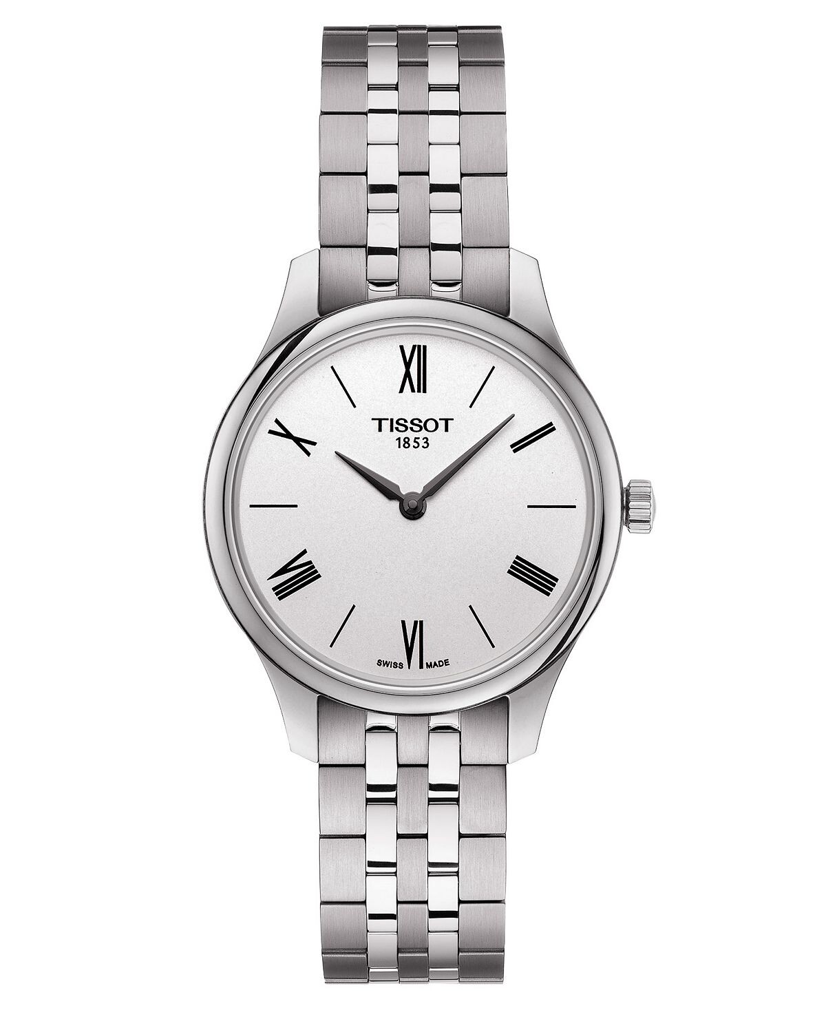 

Женские часы Swiss Tradition 5.5 Lady с браслетом из нержавеющей стали, 31 мм Tissot, серебро