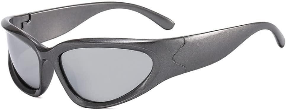 

Новые модные солнцезащитные очки 2025 года для женщин, серебристые овальные, спортивные, велосипедные, эстетичные, для мужчин и для активного отдыха DSXLY, Gray Silver