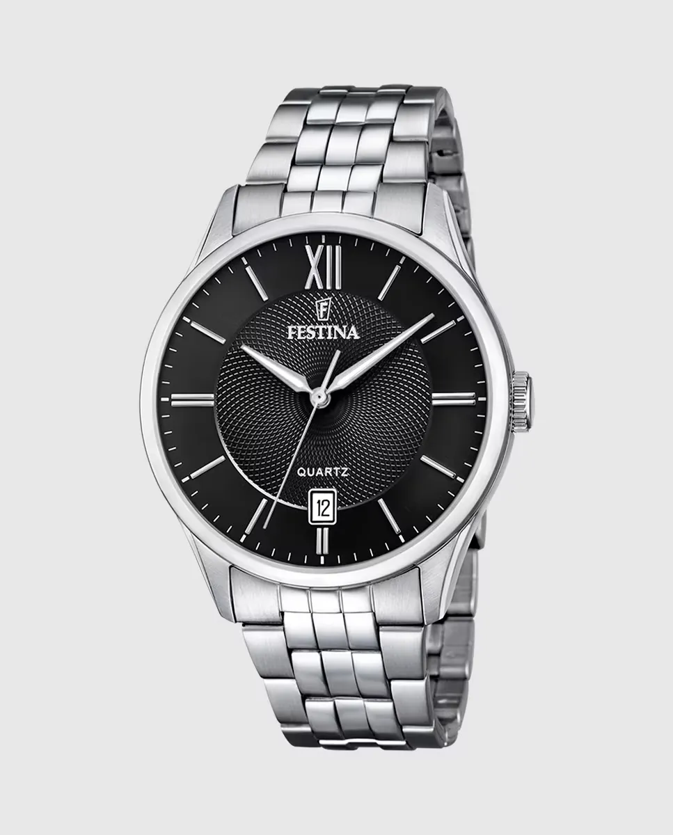 

Мужские часы F20425/3 Acero Classico из серебристой стали Festina, серебряный