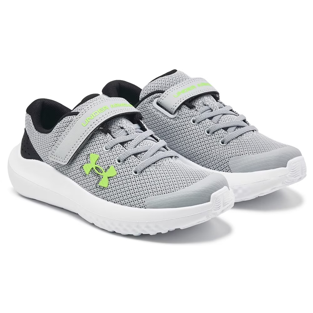 

Детская беговая обувь surge 4 little kid от Under Armour, grey/green