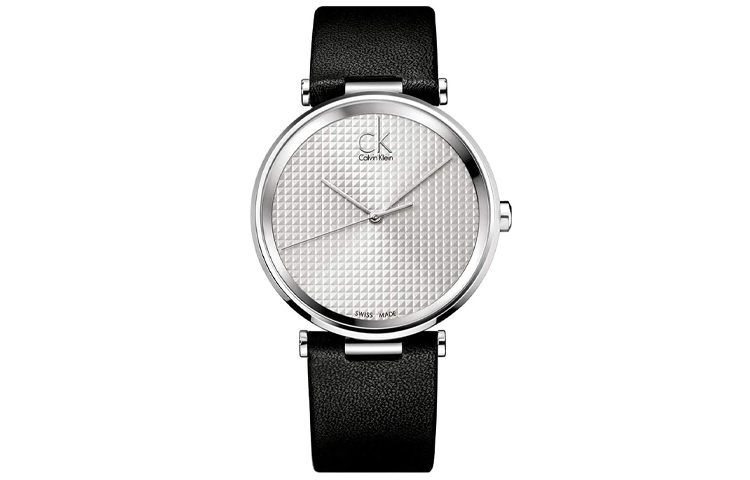 

Кварцевые мужские часы CALVIN KLEIN Sight Collection с кожаным ремешком, белый циферблат 40 мм K1S21120
