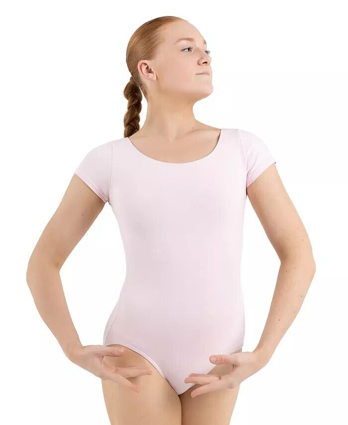 

Женский классический купальник с короткими рукавами Capezio, розовый
