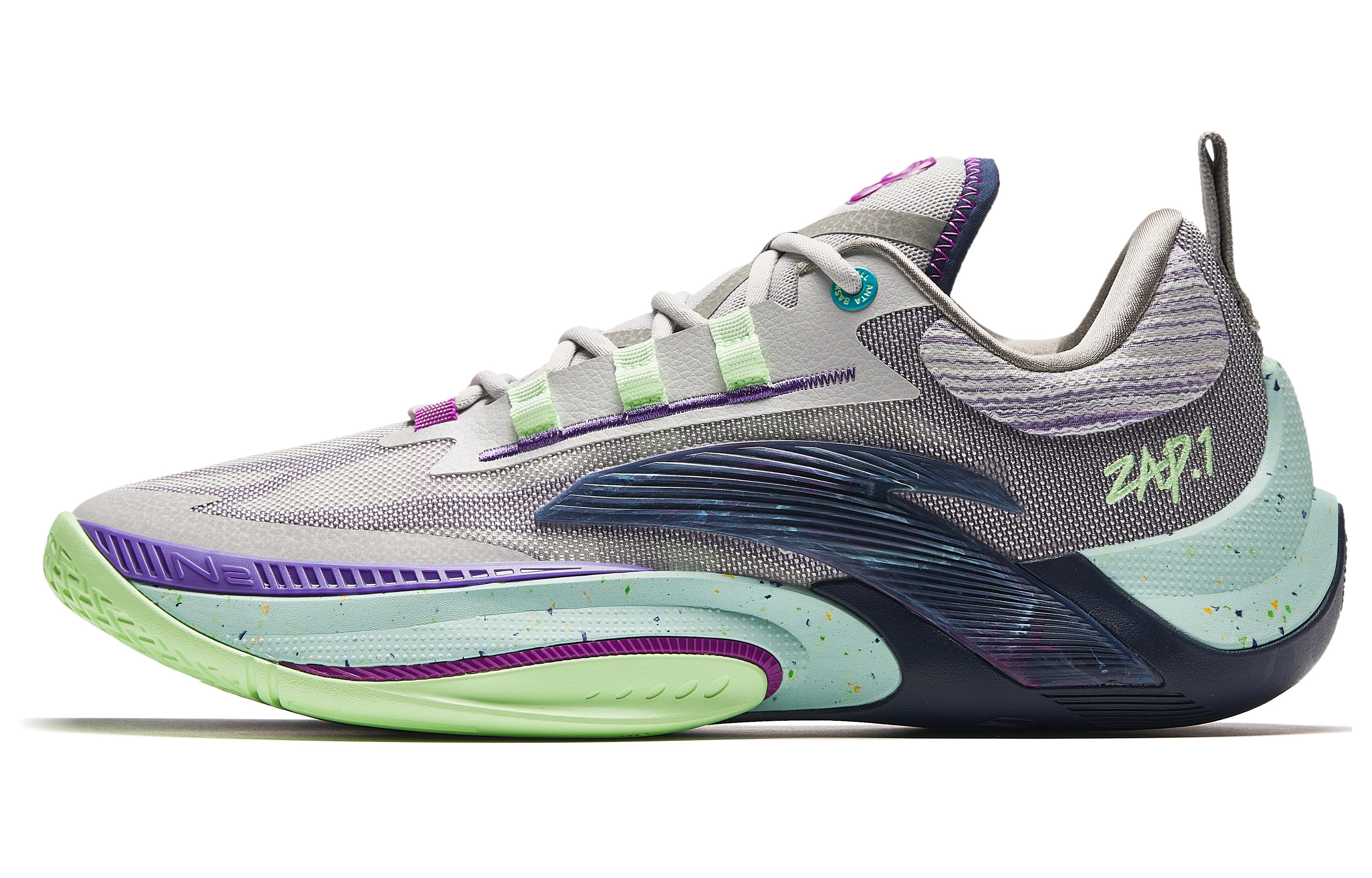 

ANTA Кроссовки X Donte DiVincenzo Instant Zap 1 'Grey Purple Green'
