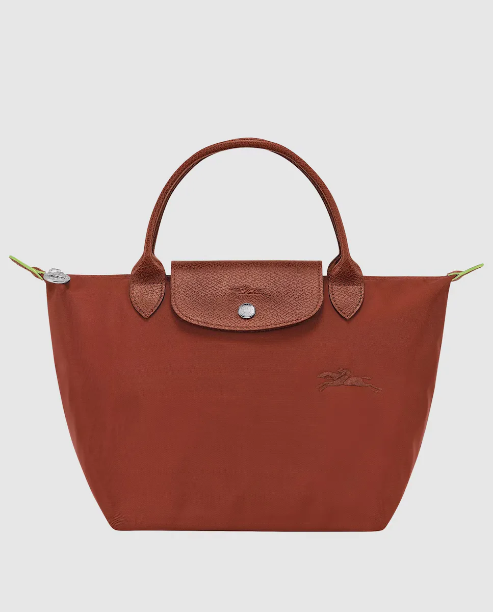 

Зеленая сумка Le Pliage с застежкой-молнией Longchamp, коричневый