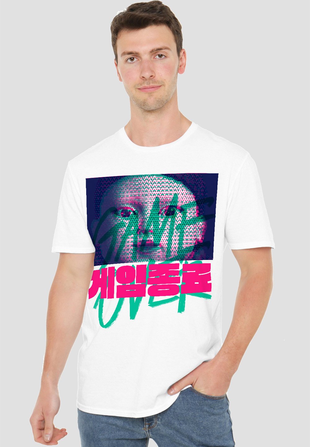 

Футболка с принтом SQUID GAME DUO TONE YOUNG-HEE NETFLIX, белый