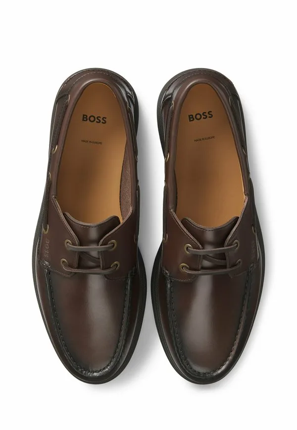 Лодочные туфли boss sienne_boat_bu Boss, Dark Brown Five — фото 4