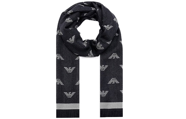 

EMPORIO ARMANI Мужской вязаный шарф, Серый