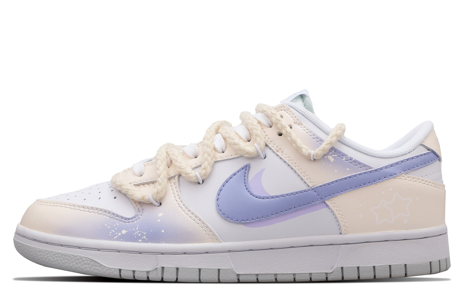 

Кроссовки Nike Dunk Skateboarding Shoes Women's Low-top White, цвет Star-mist macarons