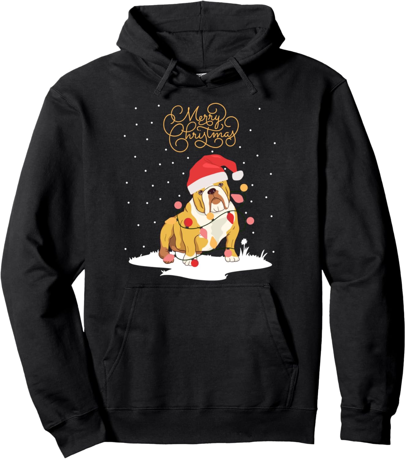 

Английский бульдог. Счастливого Рождества! Рождественская толстовка с изображением бульдога Funny Dog Gifts For Dog Lovers And Dog-Loving Moms, черный