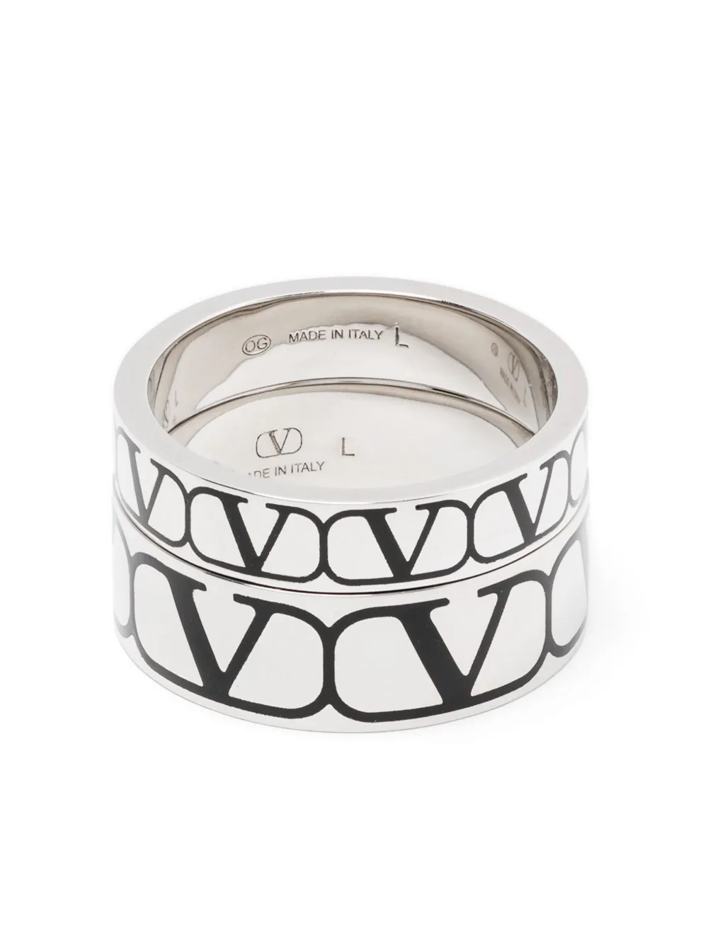 

Комплект из двух колец с логотипом VLogo Signature VALENTINO GARAVANI, серебяный
