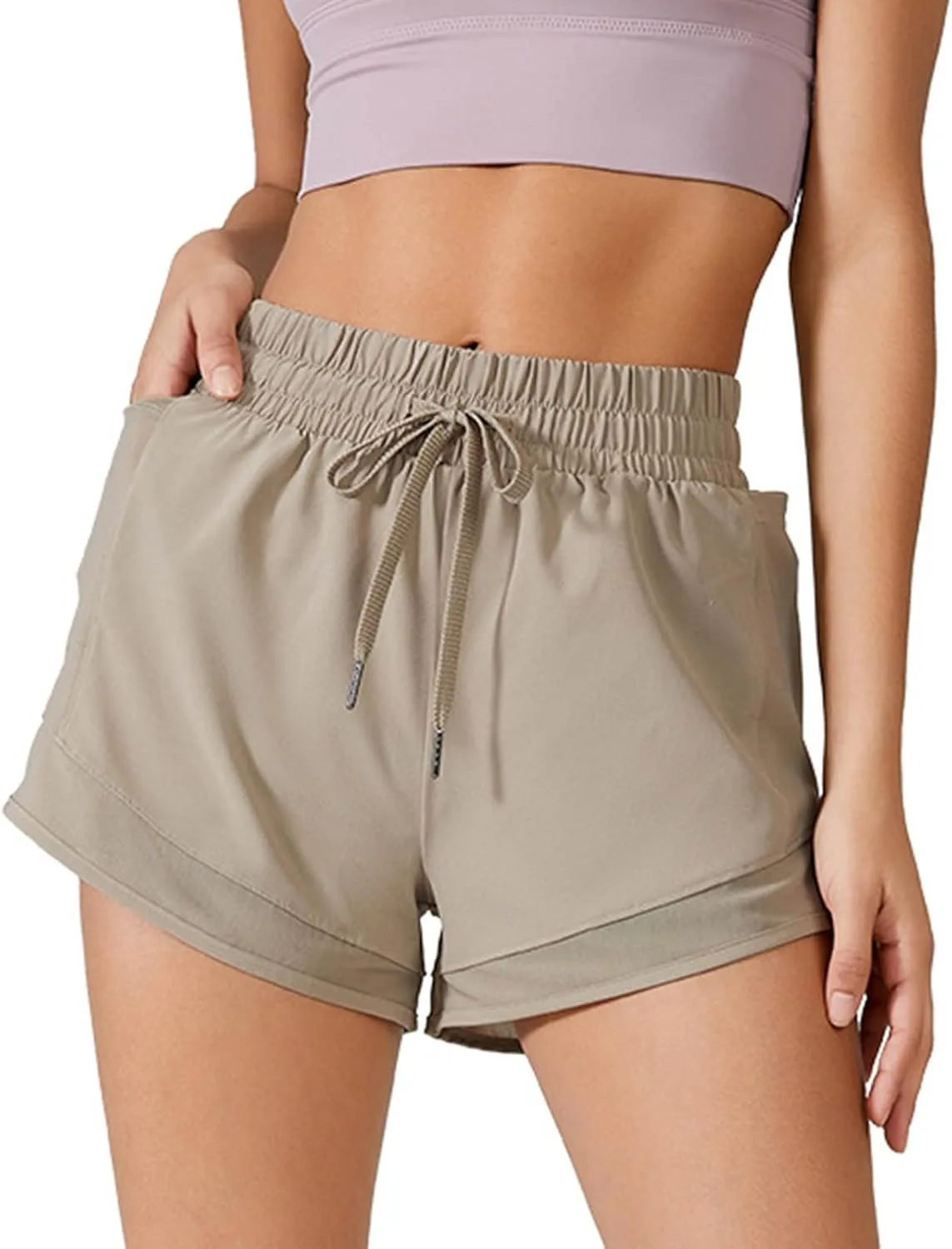 

Женские шорты Quick Dry 5 Inch для бега и тренировок с эластичным поясом