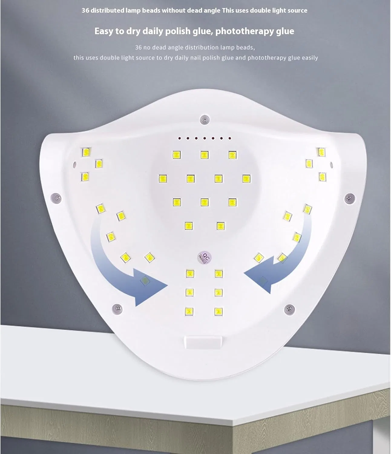 Портативная LED-лампа для сушки гель-лака «Gorger» 120 Вт Gorger, Rose — фото 4