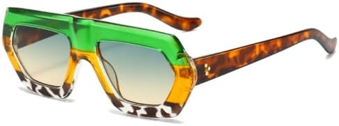 

Солнцезащитные очки неправильной квадратной формы для женщин и мужчин, ретро-очки, градиентные женские солнцезащитные очки, модные очки с защитой от УФ-излучения UV400 MTZJH, Green