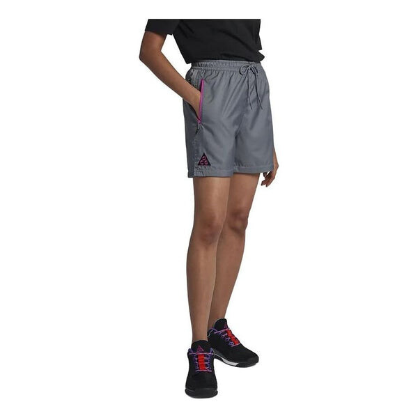 

Шорты as short acg 'cool grey anthracite hyper magenta' Nike, серый
