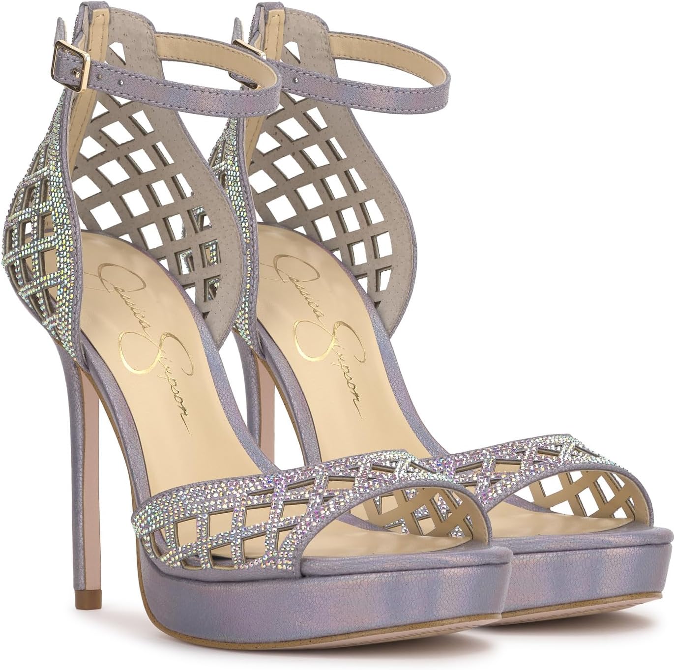 Сандалии Jessica Simpson Herora Embellished Platform Sandals, цвет Irridescent