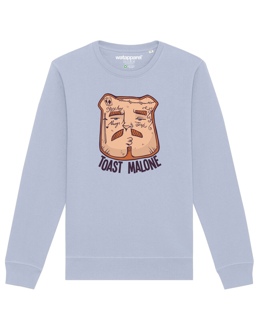 

Толстовка Watapparel Toast Malone, светло-синий