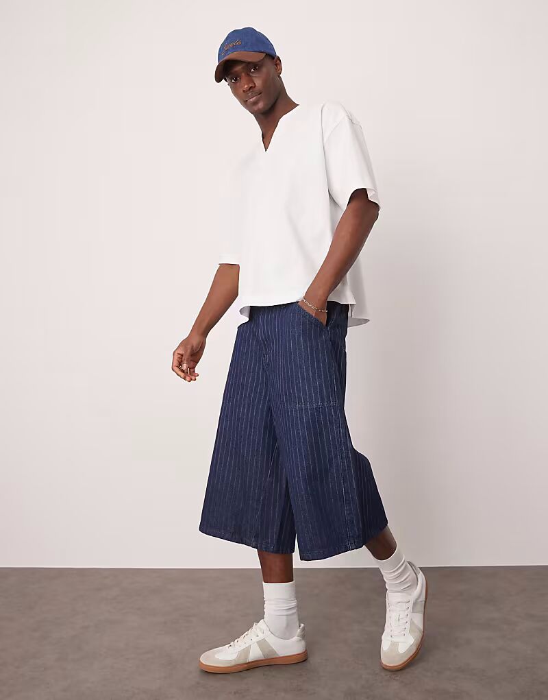 

Джинсовые шорты ASOS DESIGN с полоской, после полоскания