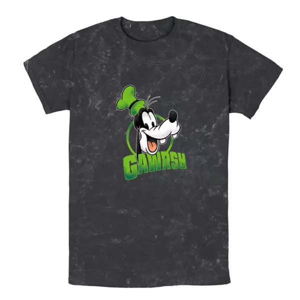 

Мужская футболка Disney с Микки и друзьями Goofy Gawrsh Portrait Bomabrd Wash Licensed Character, черный