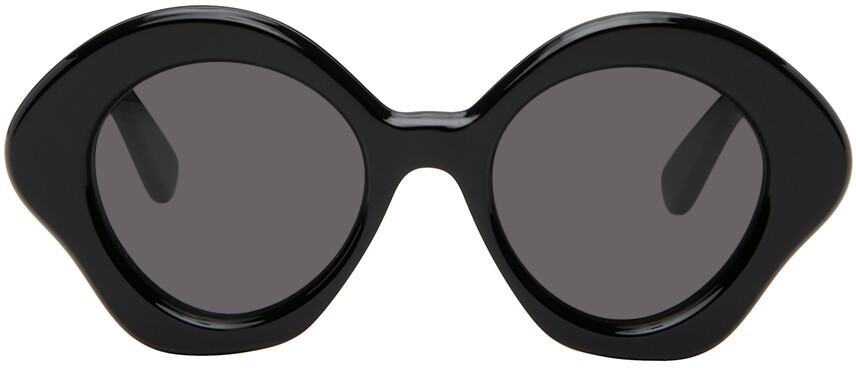 

Черные солнцезащитные очки с бантом Loewe, цвет Shiny black/Smoke