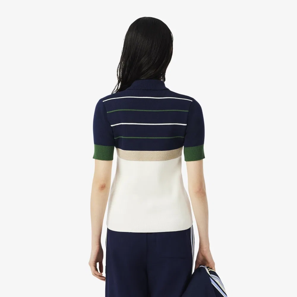 Свитер-поло Lacoste с цветными блоками, смешанные цвета — фото 3