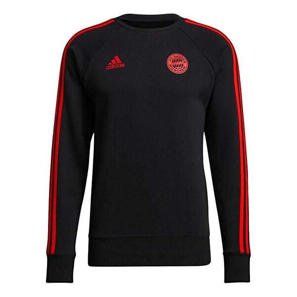 

Толстовка Men's adidas Fcb Swt Top Logo Printing Contrasting Colors Stripe Soccer/Football Sports Black, мультиколор