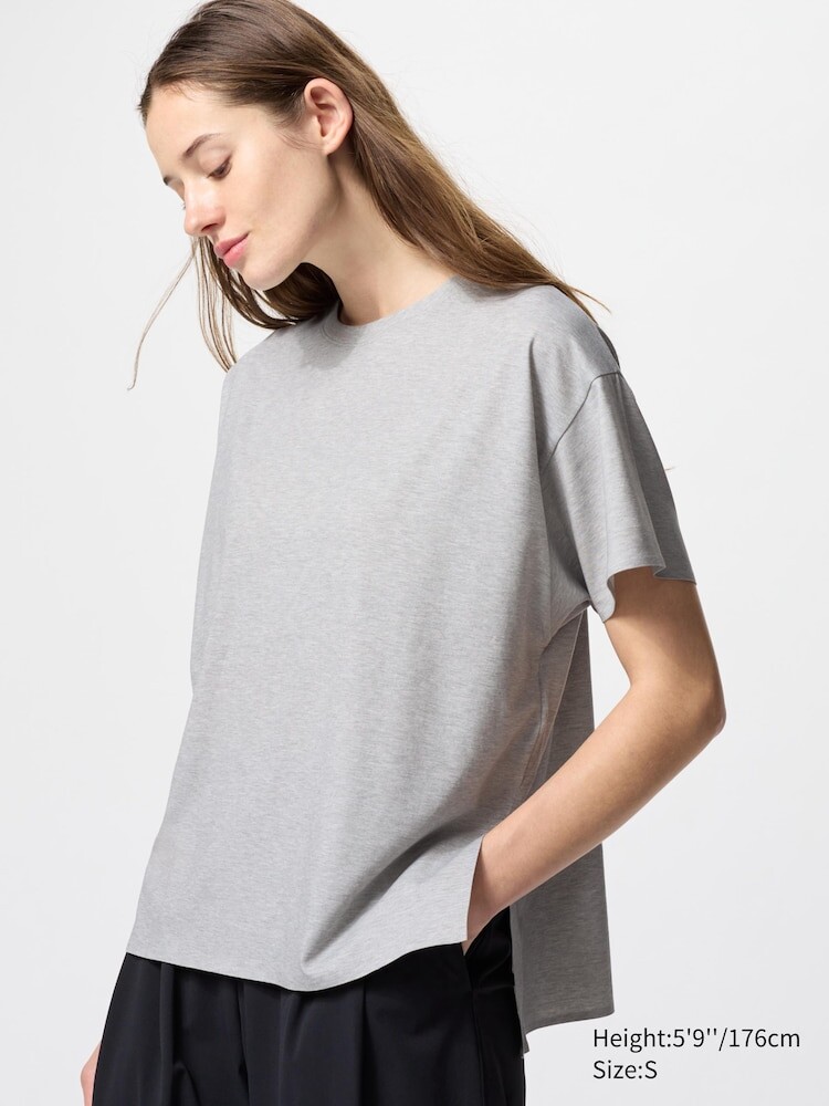 

Бесшовная футболка airism Uniqlo, цвет 03 серый