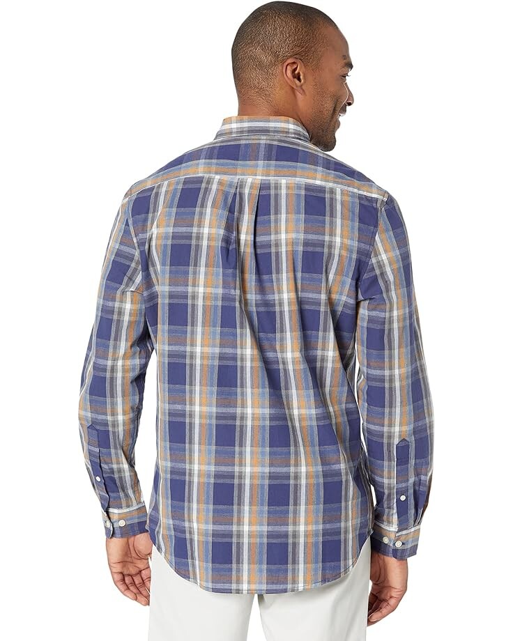 

Рубашка U.S. POLO ASSN. Long Sleeve Yarn-Dye Peached Poplin Woven Shirt, цвет Classic Navy