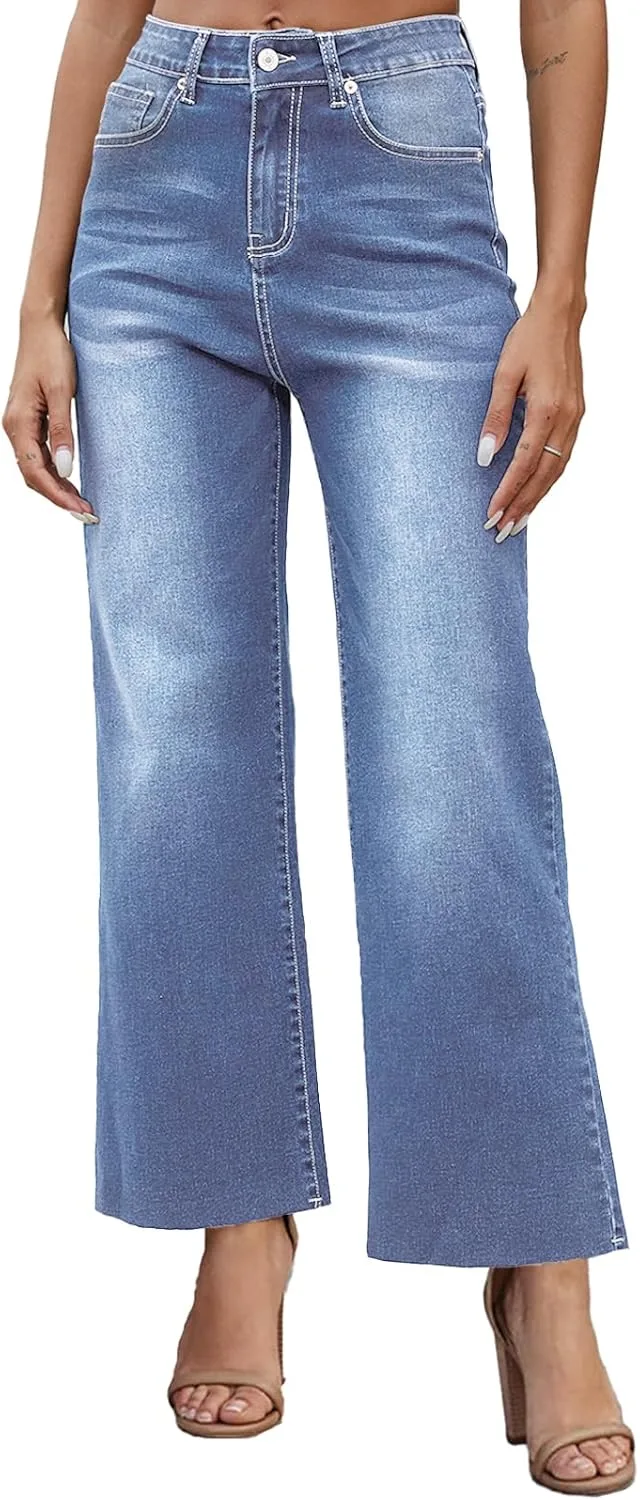 

Metietila женские укороченные джинсы high waisted wide leg