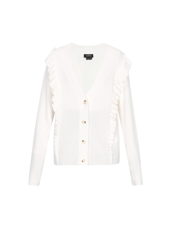 

Usha BLACK LABEL Женский кардиган кремового цвета