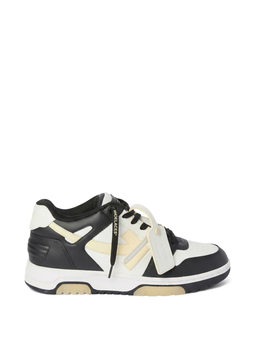 Кроссовки на шнуровке с фирменным логотипом на каблуке Off-White, черный