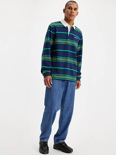 

568 Свободные мужские джинсы из льна и денима Levi's, цвет Tailored Scholar - Medium Wash - Non-Stretch