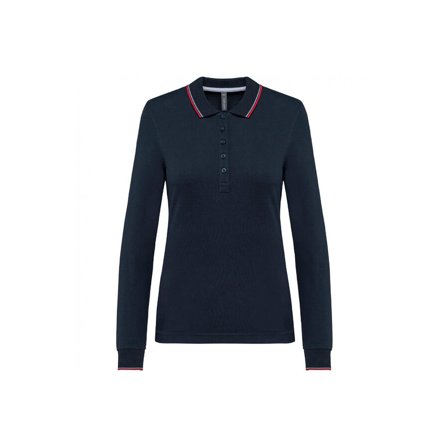 

Женская рубашка-поло вязки пике с длинными рукавами Kariban