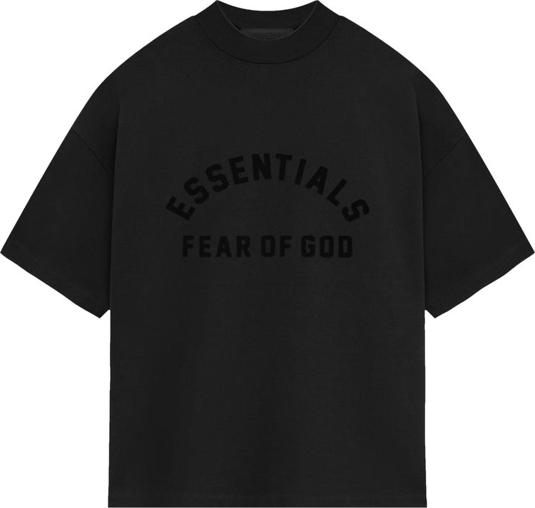 

Футболка Fear of God Essentials Heavy Jersey Crewneck 'Jet Black', черный